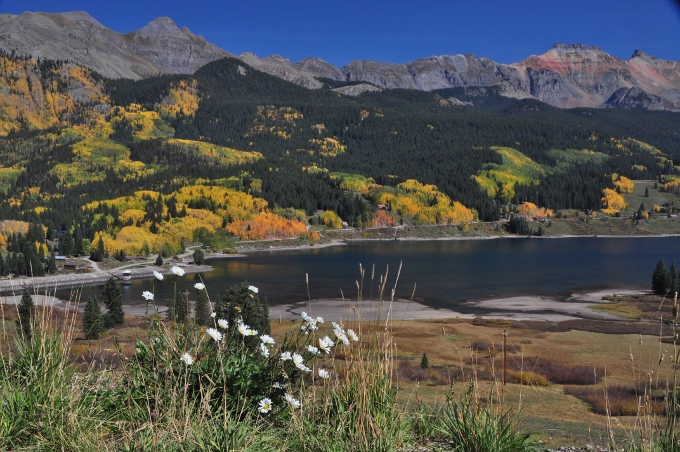 Trout Lake in fall, Highway 145 Colorado